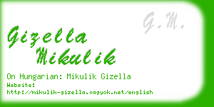 gizella mikulik business card